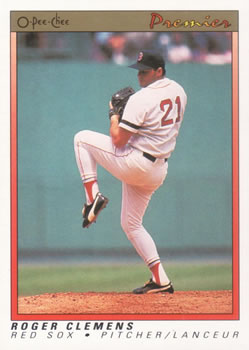 1991 O-Pee-Chee Premier #23 Roger Clemens Front