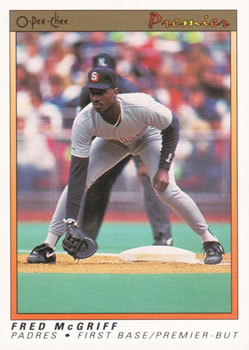 1991 O-Pee-Chee Premier #79 Fred McGriff Front