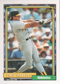 1992 O-Pee-Chee #100 Jose Canseco Front