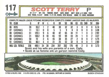 1992 O-Pee-Chee #117 Scott Terry Back