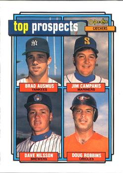 1992 O-Pee-Chee #58 Brad Ausmus / Jim Campanis / Dave Nilsson / Doug Robbins Front