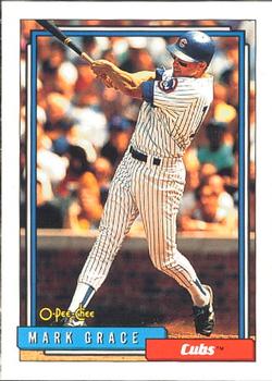 1992 O-Pee-Chee #140 Mark Grace Front