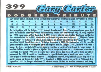 1992 O-Pee-Chee #399 Gary Carter Back