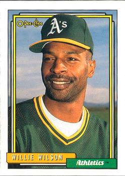 1992 O-Pee-Chee #536 Willie Wilson Front