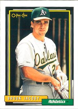 1992 O-Pee-Chee #606 Brook Jacoby Front