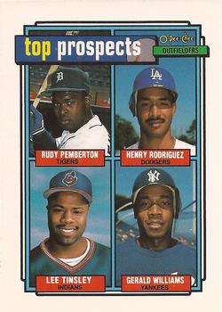 1992 O-Pee-Chee #656 1992 Prospects OF (Rudy Pemberton / Henry Rodriguez / Lee Tinsley / Gerald Williams) Front