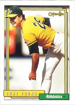 1992 O-Pee-Chee #704 Curt Young Front
