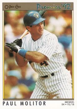 1992 O-Pee-Chee Premier #141 Paul Molitor Front