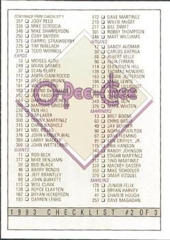 1993 O-Pee-Chee #395 Checklist 133-264 Front