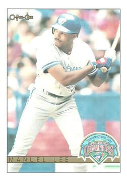 1993 O-Pee-Chee - World Champions #9 Manuel Lee Front