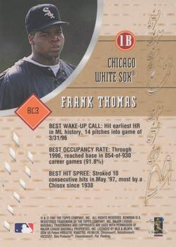 1997 Bowman's Best - Best Cuts #BC3 Frank Thomas Back