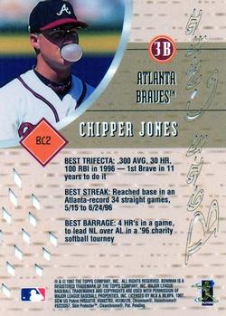 1997 Bowman's Best - Best Cuts #BC2 Chipper Jones Back
