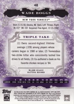 2013 Topps Triple Threads - Amethyst #48 Wade Boggs Back