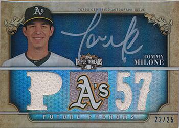 2013 Topps Triple Threads - Black Silver Ink #142 Tommy Milone Front