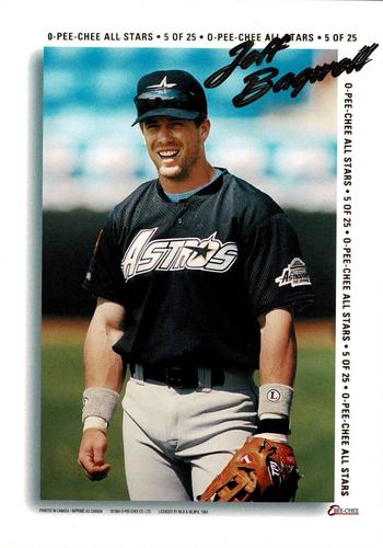 1994 O-Pee-Chee - All-Stars Gold Foil Exchange 5x7 #5 Jeff Bagwell Front
