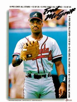 1994 O-Pee-Chee - All-Stars Gold Foil Exchange 5x7 #13 Fred McGriff Front