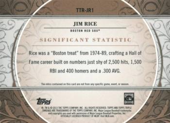 2013 Topps Triple Threads - Relics Sepia #TTR-JR1 Jim Rice Back