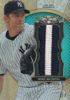 2013 Topps Triple Threads - Unity Relics Sapphire #TTUJR-MMU1 Mike Mussina Front