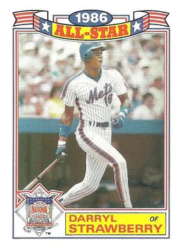 1987 Topps - Glossy All-Stars #8 Darryl Strawberry Front