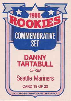 1987 Topps - Glossy Rookies #19 Danny Tartabull Back