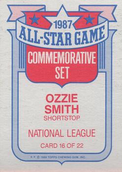 1988 Topps - Glossy All-Stars #16 Ozzie Smith Back