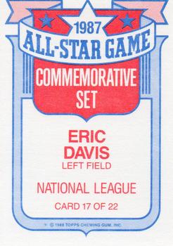 1988 Topps - Glossy All-Stars #17 Eric Davis Back