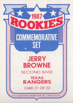 1988 Topps - Glossy Rookies #21 Jerry Browne Back
