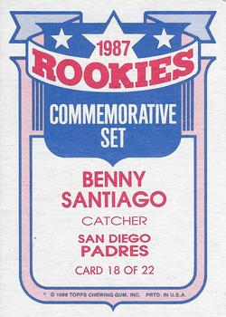 1988 Topps - Glossy Rookies #18 Benny Santiago Back