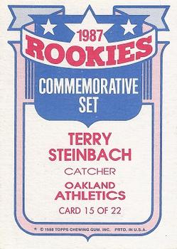 1988 Topps - Glossy Rookies #15 Terry Steinbach Back