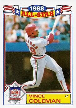 1989 Topps - Glossy All-Stars #17 Vince Coleman Front