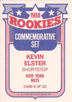 1989 Topps - Glossy Rookies #6 Kevin Elster Back