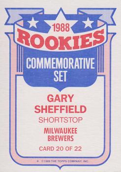 1989 Topps - Glossy Rookies #20 Gary Sheffield Back