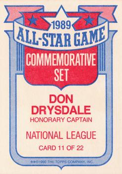 1990 Topps - Glossy All-Stars #11 Don Drysdale Back
