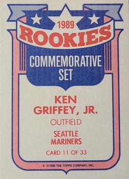 1990 Topps - Glossy Rookies #11 Ken Griffey, Jr. Back