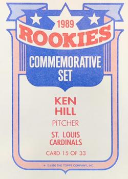1990 Topps - Glossy Rookies #15 Ken Hill Back
