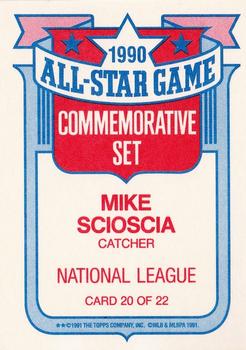 1991 Topps - Glossy All-Stars #20 Mike Scioscia Back