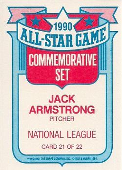 1991 Topps - Glossy All-Stars #21 Jack Armstrong Back