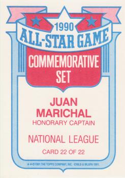 1991 Topps - Glossy All-Stars #22 Juan Marichal Back