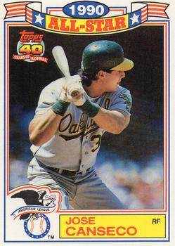 1991 Topps - Glossy All-Stars #8 Jose Canseco Front
