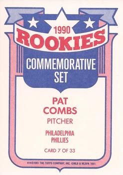 1991 Topps - Glossy Rookies #7 Pat Combs Back