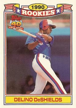 1991 Topps - Glossy Rookies #8 Delino DeShields Front