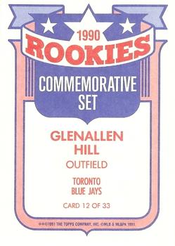1991 Topps - Glossy Rookies #12 Glenallen Hill Back