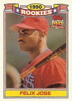 1991 Topps - Glossy Rookies #14 Felix Jose Front
