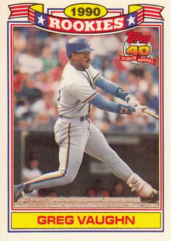 1991 Topps - Glossy Rookies #30 Greg Vaughn Front