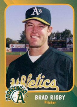 1999 Plumbers Union Oakland Athletics #19 Brad Rigby Front