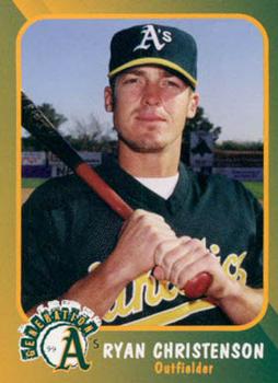1999 Plumbers Union Oakland Athletics #20 Ryan Christenson Front