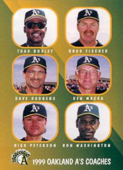 1999 Plumbers Union Oakland Athletics #28 Thad Bosley / Brad Fischer / Dave Hudgens / Ken Macha / Rick Peterson / Ron Washington Front