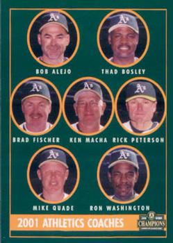 2001 Plumbers Union Oakland Athletics #28 Coaches (Bob Alejo / Rick Peterson / Thad Bosley / Ken Macha / Mike Quade / Brad Fischer / Ron Washington) Front