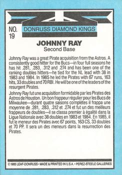 1986 Leaf #19 Johnny Ray Back