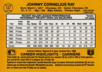 1987 Leaf #147 Johnny Ray Back